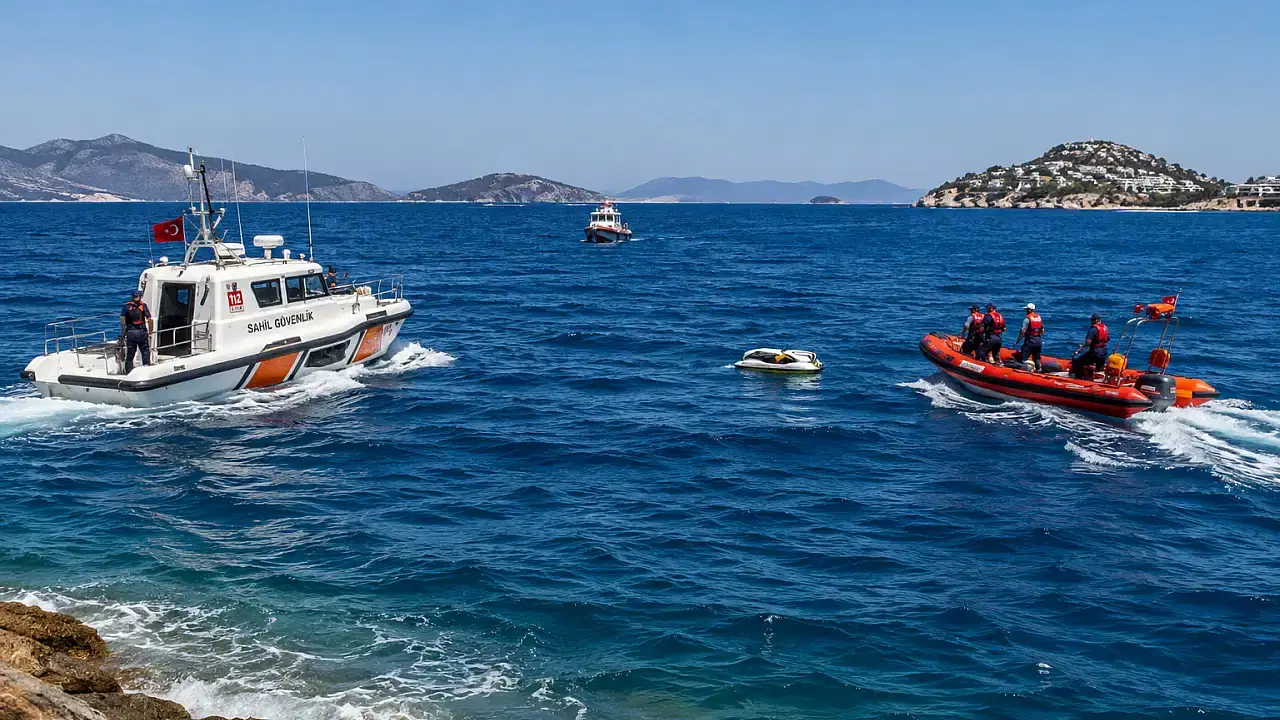 Bodrum aciklarinda jet skinin alabora olmasi sonucu 3 kisi denizde kayboldu a9EgPYLF